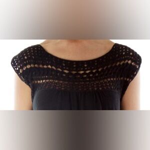 BR Crochet Black Dress